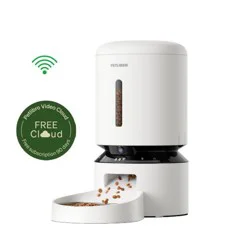 Petlibro 5L Dog and Cat Feeder with Granary Camera - White with 3-Month Cloud Storage