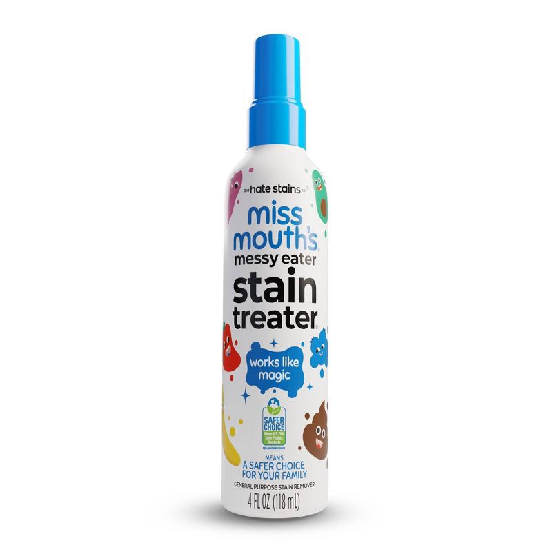 slide 1 of 8, Miss Mouth's Messy Eater Stain Treater - 4 fl oz: Paraben-Free, Phosphate-Free, Liquid, Unscented, 4 fl oz