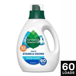 Seventh Generation Liquid Laundry Detergent 60 Loads - Fresh Scent - 90oz: Phosphate-Free, Animal By-Product-Free