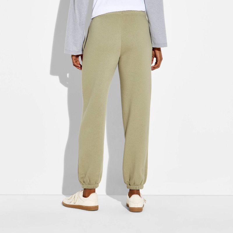slide 3 of 3, Women's Mid-Rise Baggy Jogger Pants - Wild Fable™ Dark Taupe M, 1 ct