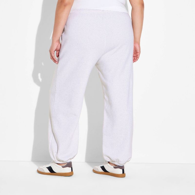 slide 3 of 3, Women's Mid-Rise Baggy Jogger Pants - Wild Fable™ Heather Gray XXL, 1 ct
