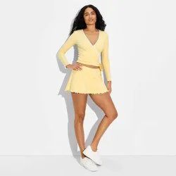 Women's ButterBliss Skort - Wild Fable™ Light Yellow L
