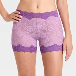 Women's Lace Boxer Shorts - Wild Fable™ Light Purple S
