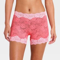 Women's Lace Boxer Shorts - Wild Fable™ Pink M