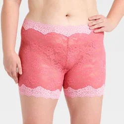 Women's Lace Boxer Shorts - Wild Fable™ Pink XXL