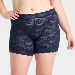 Women's Lace Boxer Shorts - Wild Fable™ Navy Blue XXL