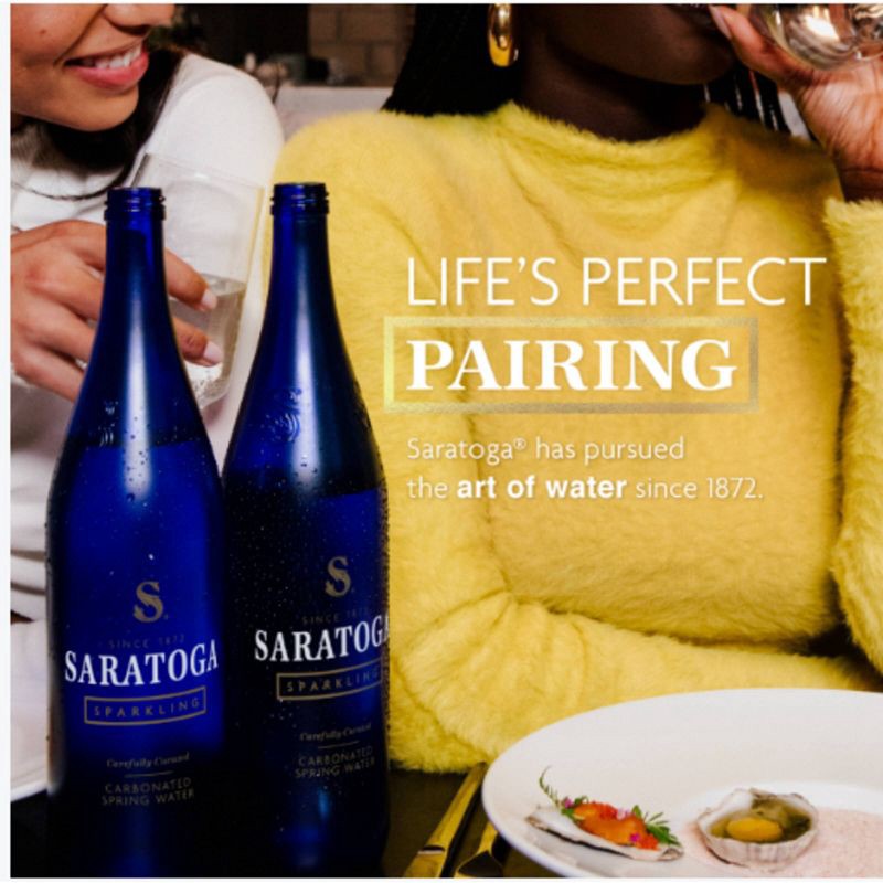 slide 4 of 6, Saratoga Spring Water, Sparkling - 28Oz Single, Glass Bottle, 28 oz