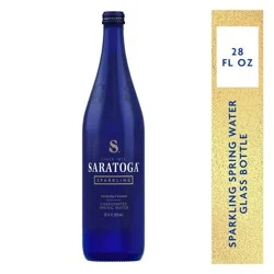 Saratoga Spring Water, Sparkling - 28Oz Single, Glass Bottle