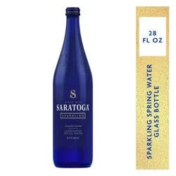 Saratoga Spring Water, Sparkling - 28Oz Single, Glass Bottle