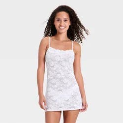 Women's Lace Slip Dress - Wild Fable™ White XXS