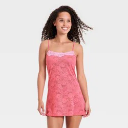 Women's Lace Slip Dress - Wild Fable™ Pink XL
