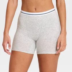 Women's Cotton Rib Boxer Briefs- Wild Fable™ Heather Gray S
