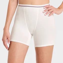 Women's Cotton Rib Boxer Briefs- Wild Fable™ White S