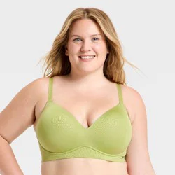 Women's Seamless Wirefree Push Up Bra - Wild Fable™ Green XXL