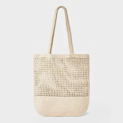 Netted Crochet Tote Bag - Shade & Shore™ Cream