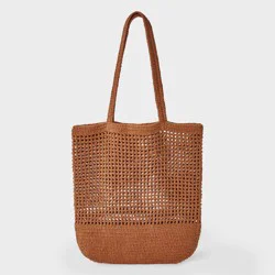 Netted Crochet Tote Bag - Shade & Shore™ Copper