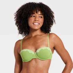 Women's Removable Push Up Balconette Bra - Wild Fable™ Olive Green 36C