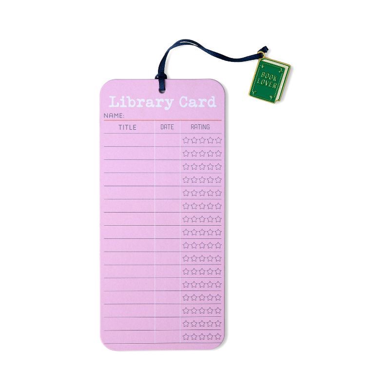 slide 4 of 6, DesignWorks Ink Library Card Bookmark, 1 ct