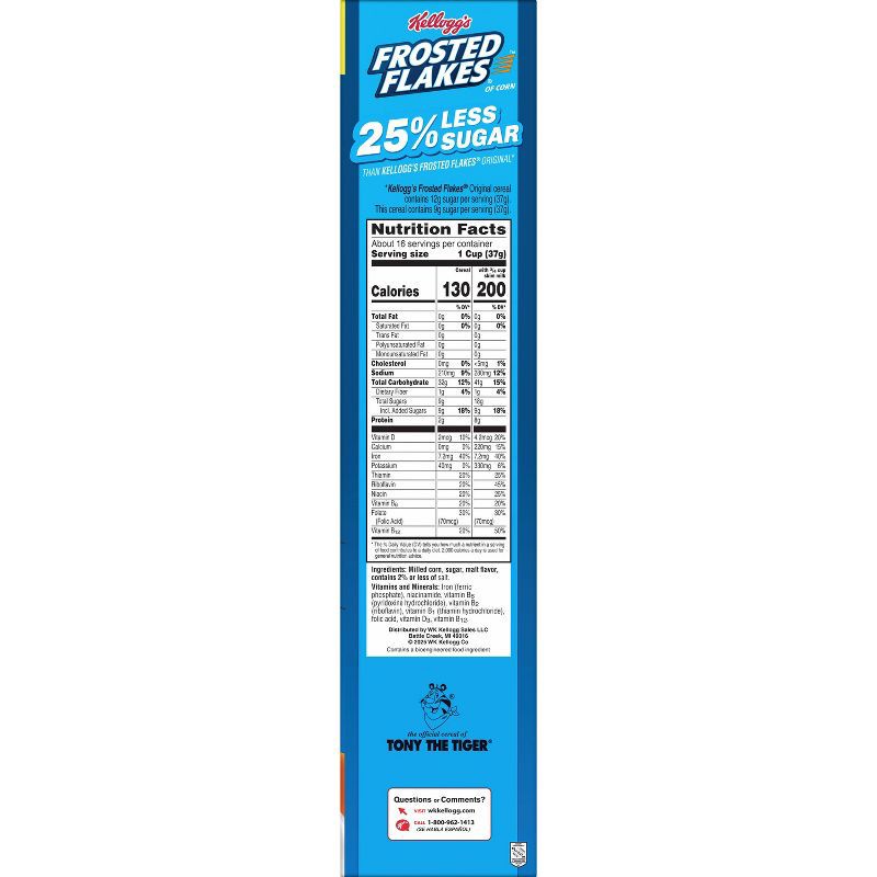 slide 10 of 12, Kellogg's Frosted Flakes Reduced Sugar Family Size Breakfast Cereal - 20.3oz, 20.3 oz