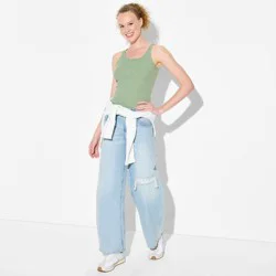 Women's Core Ribbed Tank Top - Wild Fable™ Fern Green S