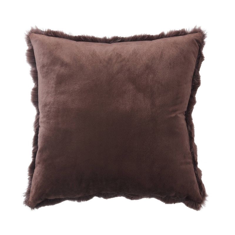 slide 2 of 4, National Brand 20" Bubble Faux Fur Square Indoor Throw Pillow Chocolate Brown, 1 ct