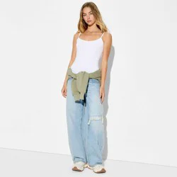 Women's Slim Fit Scalloped Edge Cami - Wild Fable™ White M