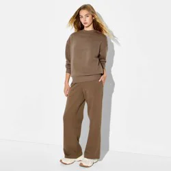 Women's Oversized Pullover Sweatshirt - Wild Fable™ Espresso XS