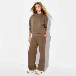 Women's Oversized Pullover Sweatshirt - Wild Fable™ Espresso XS