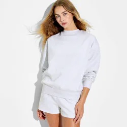 Women's Oversized Pullover Sweatshirt - Wild Fable™ Heather Gray S
