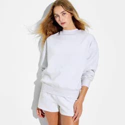 Women's Oversized Pullover Sweatshirt - Wild Fable™ Heather Gray XL