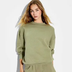 Women's Oversized Pullover Sweatshirt - Wild Fable™ Dark Taupe L