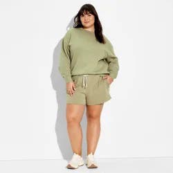 Women's Oversized Pullover Sweatshirt - Wild Fable™ Dark Taupe XXL