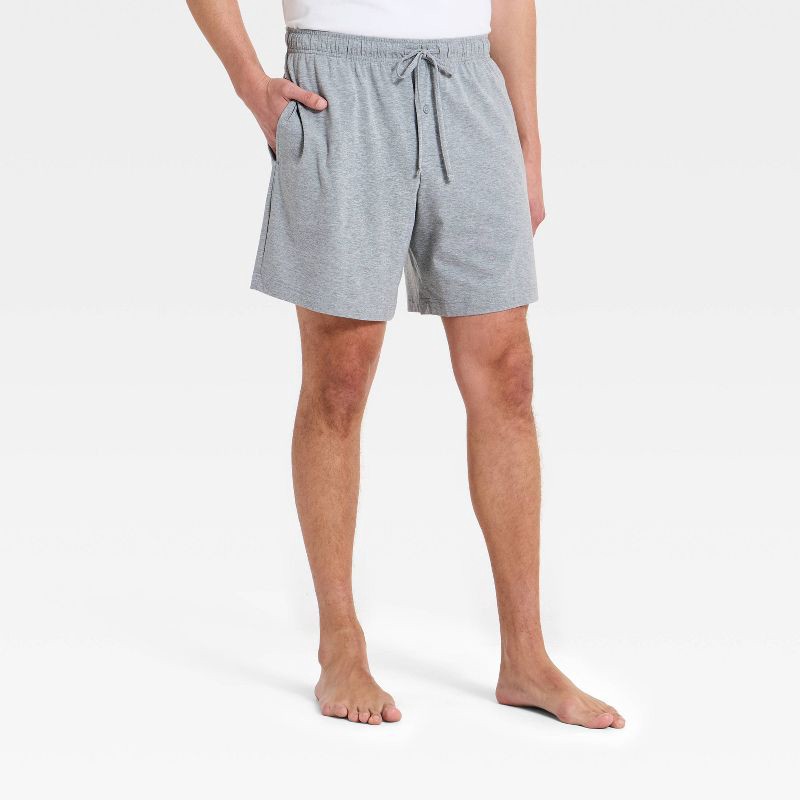 slide 1 of 3, Men's All Night Knit Pajama Shorts - Goodfellow & Co™ Heathered Gray XXL, 1 ct