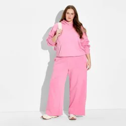 Women's Oversized Hooded Pullover Sweatshirt - Wild Fable™ Pink XXL