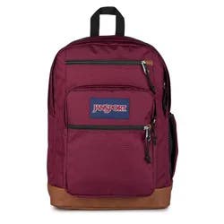 JanSport Cool Student 12" Backpack Fits 15" Laptop Synthetic Leather Bottom - Cherry Brown
