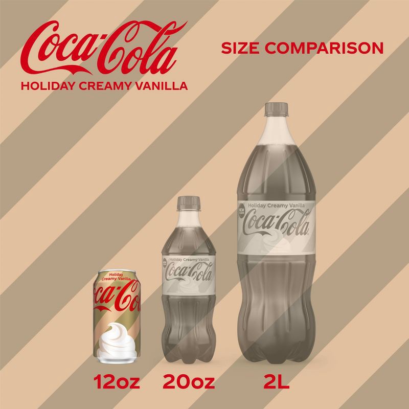 slide 4 of 14, Coca-Cola Holiday Creamy Vanilla Soda - 12pk/12 fl oz Cans, 12 ct; 12 fl oz