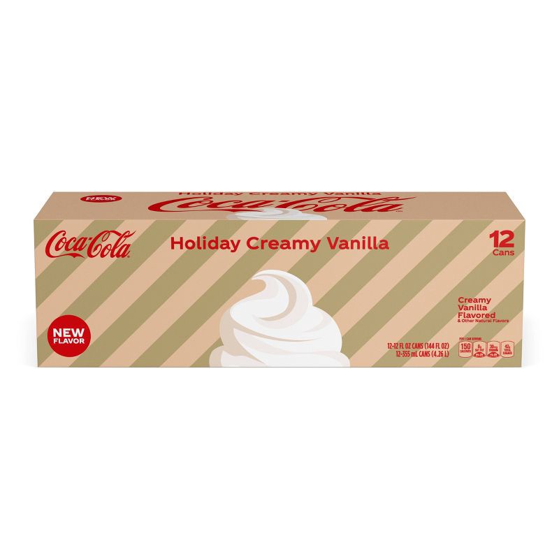 slide 5 of 14, Coca-Cola Holiday Creamy Vanilla Soda - 12pk/12 fl oz Cans, 12 ct; 12 fl oz