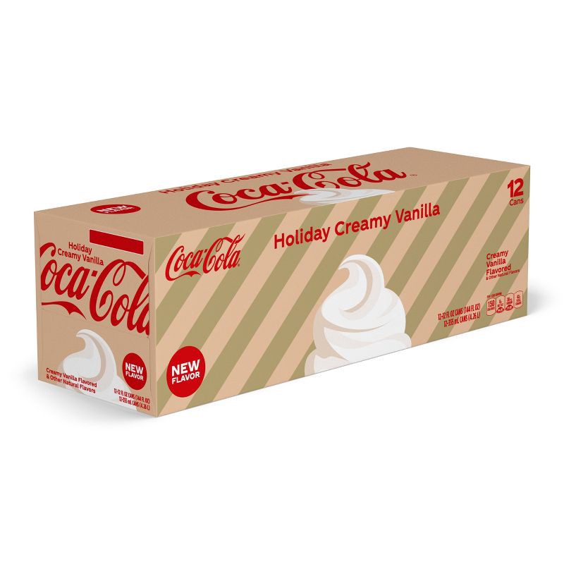 slide 6 of 14, Coca-Cola Holiday Creamy Vanilla Soda - 12pk/12 fl oz Cans, 12 ct; 12 fl oz