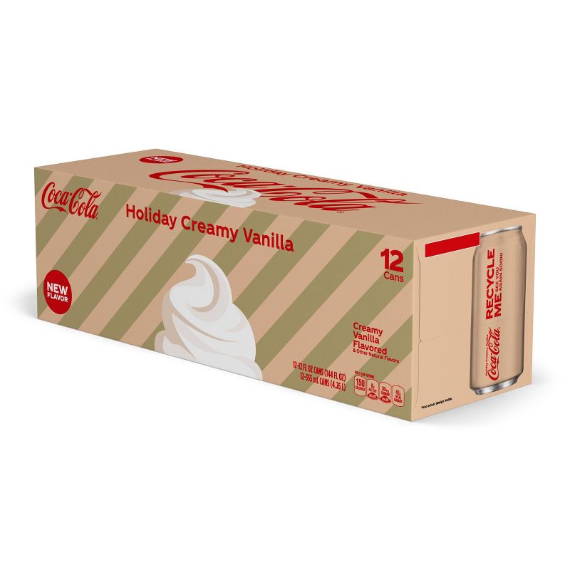 slide 8 of 14, Coca-Cola Holiday Creamy Vanilla Soda - 12pk/12 fl oz Cans, 12 ct; 12 fl oz