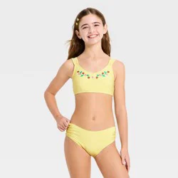 Girls' Strawberry Fields Bikini Set - art class™ Yellow XL