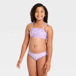 Girls' Spring Ditsy Floral Bikini Set - Cat & Jack™ Lavendar XS