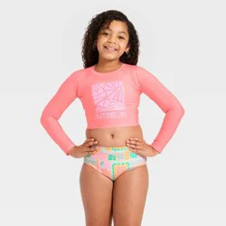 Girls' 3pc Boho Blooms Bikini Set - Cat & Jack™ L