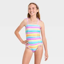 Girls' Dreamy Striped One Piece Swimsuit - Cat & Jack™ M