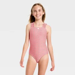 Girls' Picnic Cutie One Piece Swimsuit - Cat & Jack™ Red XS