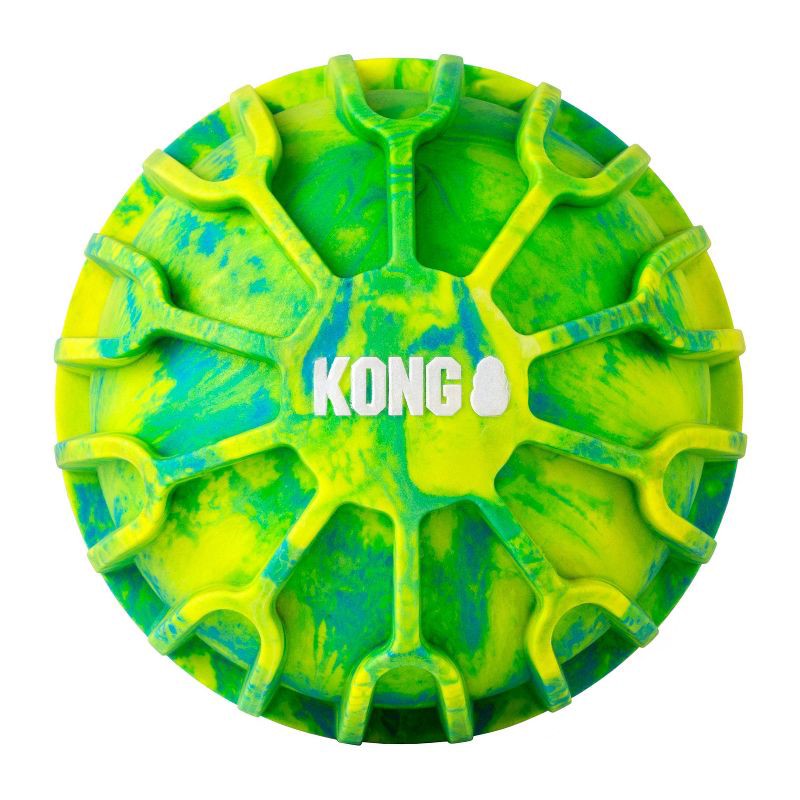 slide 1 of 7, KONG Flexball Sport Ball Dog Toy - Green: Chase Activity, 10.25" Height, 0.5 lb Weight, 0.5 lb
