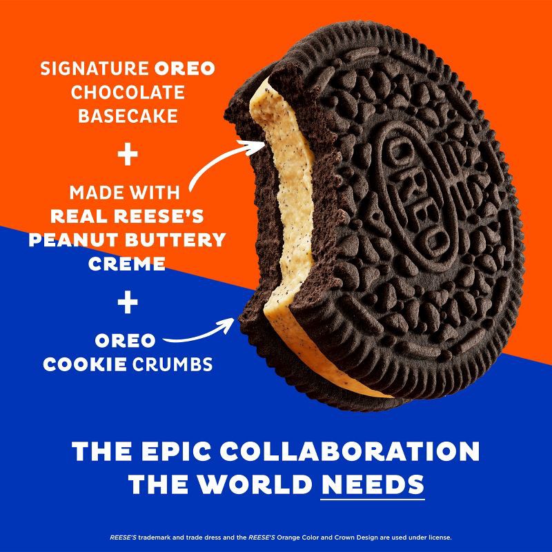 slide 5 of 14, Oreo Reese's Peanut Buttery Creme Chocolate Sandwich Cookies - 12.35oz, 12.35 oz