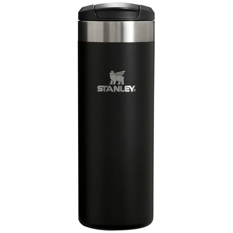 slide 1 of 3, Stanley 16 oz Stainless Steel AeroLight Transit Fliptop Mug Black 2.0, 16 oz