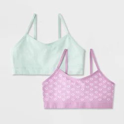 Girls' 2pk Seamless Bralette - Cat & Jack™ Purple XL