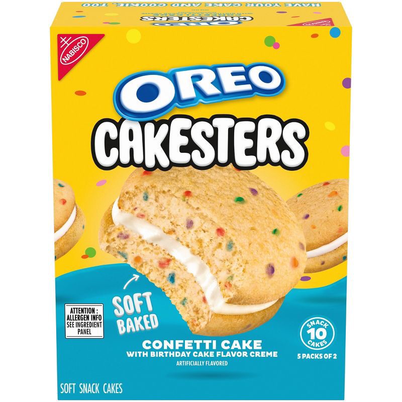 slide 1 of 15, Oreo Cakesters Confetti Soft Snack Cakes Snack Packs - 10.1oz/5ct, 10.1 oz, 5 ct