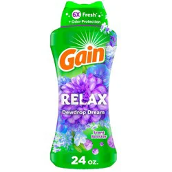 Gain Dewdrop Dream Beads Scent Boosters - 24.0oz: Odor Control, Bleach-Free, High Efficiency, Spill-Resistant Lid
